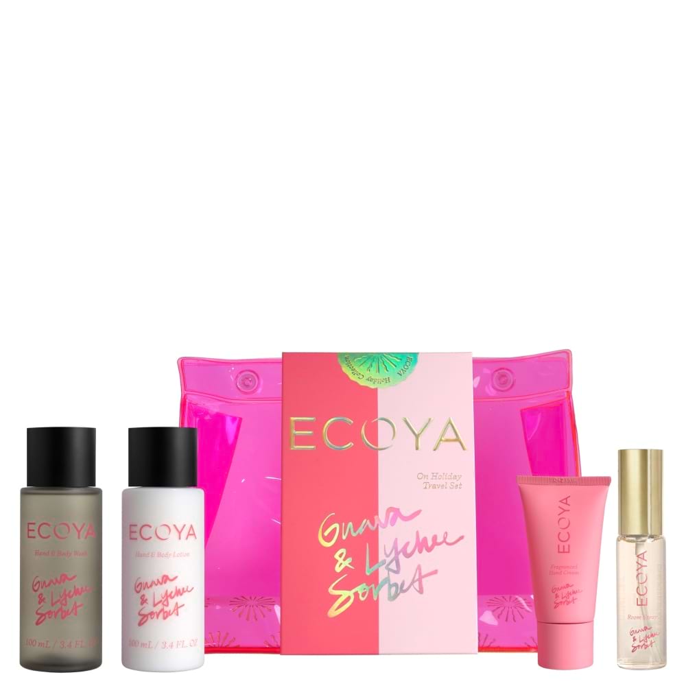 Ecoya Guava and Lychee Sorbet Travel Set 