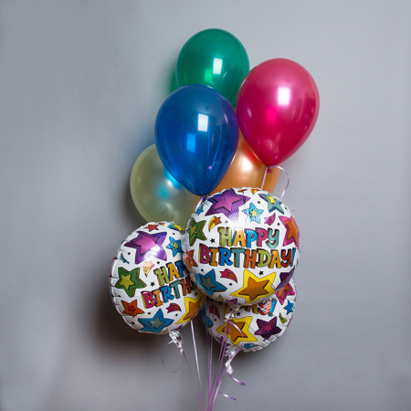 Happy Birthday Stars Balloon Bouquet