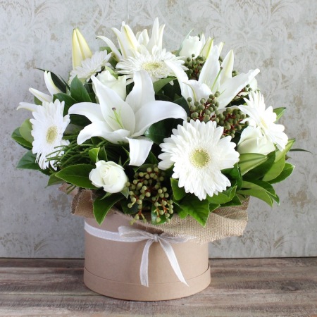 Joyous White Hatbox 
