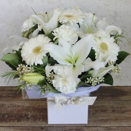 Crisp White Box Arrangement