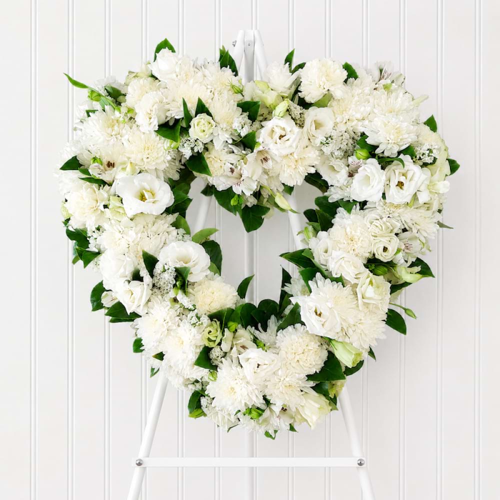 Ivory Heart Wreath