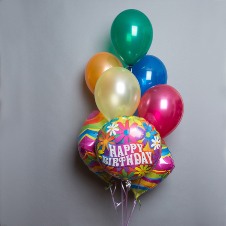 Vibrant Happy Birthday Balloon Bouquet